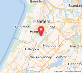 Map of Cruquius, North Holland