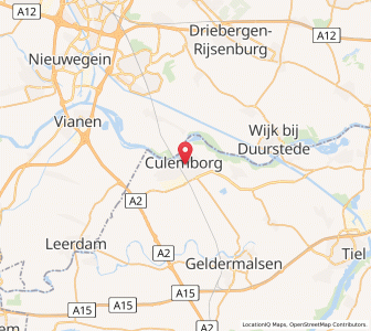 Map of Culembourg, Gelderland