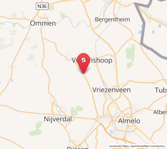Map of Daarle, Overijssel
