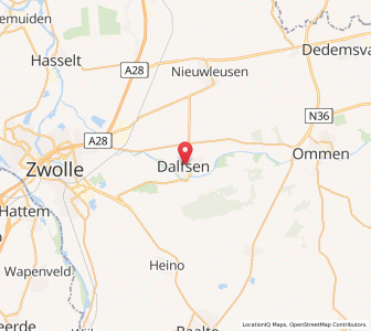 Map of Dalfsen, Overijssel