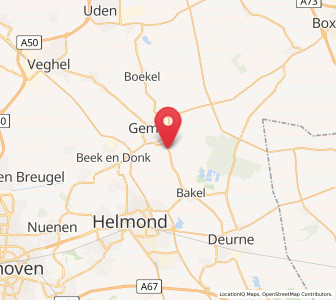 Map of De Mortel, North Brabant