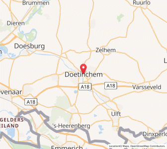 Map of Doetinchem, Gelderland