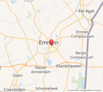 Map of Emmen, Drenthe