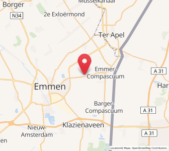 Map of Emmer-Erfscheidenveen, Drenthe