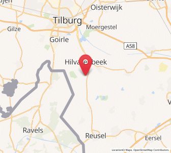 Map of Esbeek, North Brabant