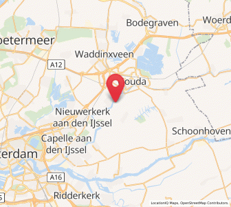 Map of Gouderak, South Holland