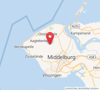 Map of Grijpskerke, Zeeland