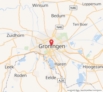 Map of Groningue, Groningen