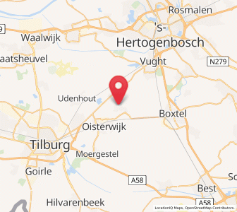 Map of Haaren, North Brabant