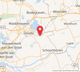 Map of Haastrecht, South Holland