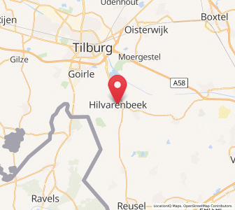 Map of Hilvarenbeek, North Brabant