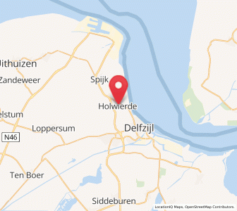 Map of Holwierde, Groningen