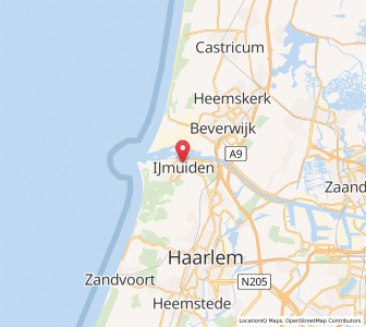 Map of IJmuiden, North Holland