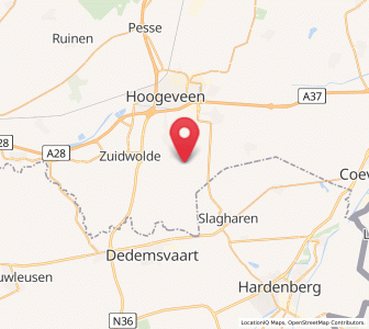 Map of Kerkenveld, Drenthe