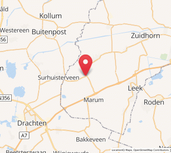 Map of Kornhorn, Groningen