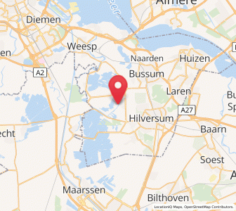 Map of Kortenhoef, North Holland