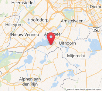 Map of Kudelstaart, North Holland