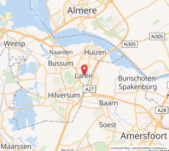 Map of Laren, North Holland