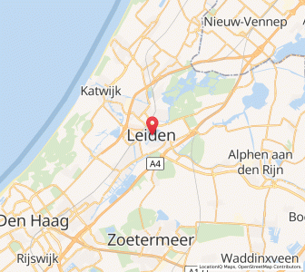 Map of Leyde, South Holland