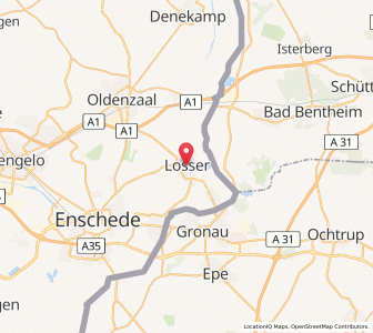 Map of Losser, Overijssel