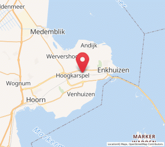 Map of Lutjebroek, North Holland