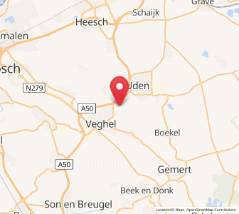Map of Mariaheide, North Brabant