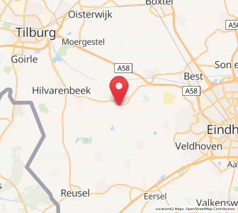 Map of Middelbeers, North Brabant