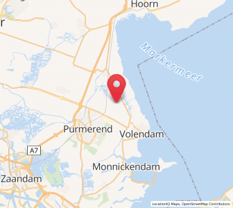 Map of Middelie, North Holland