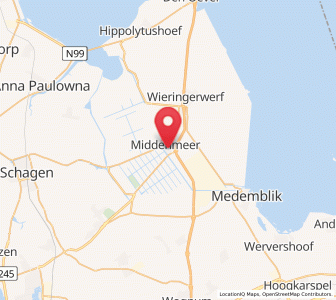 Map of Middenmeer, North Holland