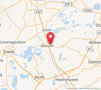 Map of Nes, Friesland