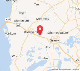 Map of Nijland, Friesland