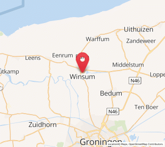 Map of Obergum, Groningen