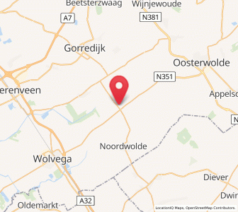 Map of Oldeberkoop, Friesland