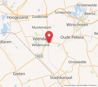 Map of Ommelanderwijk, Groningen