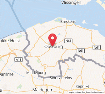Map of Oostburg, Zeeland