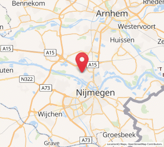 Map of Oosterhout, Gelderland