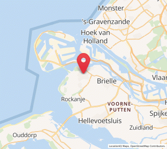 Map of Oostvoorne, South Holland