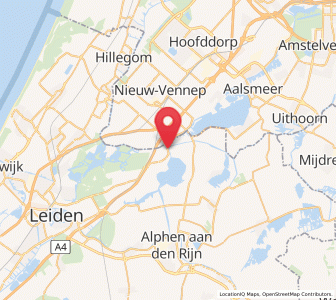 Map of Oude Wetering, South Holland