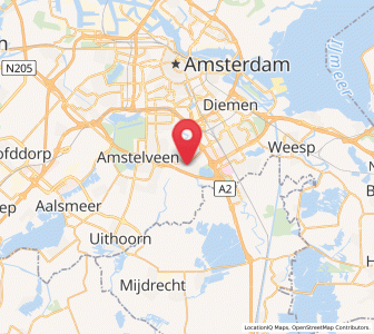 Map of Ouderkerk-sur-lAmstel, North Holland