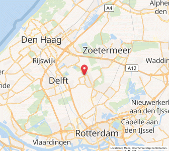 Map of Pijnacker, South Holland