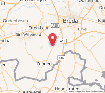 Map of Rijsbergen, North Brabant