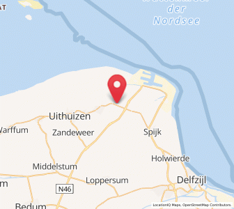 Map of Roodeschool, Groningen