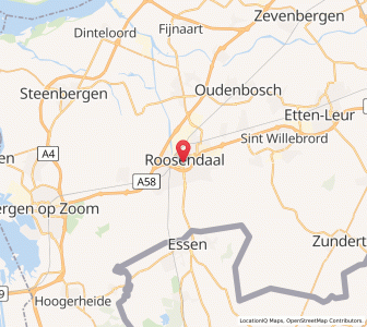 Map of Rosendael, North Brabant