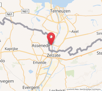 Map of Sas de Gand, Zeeland
