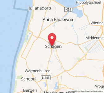 Map of Schagen, North Holland