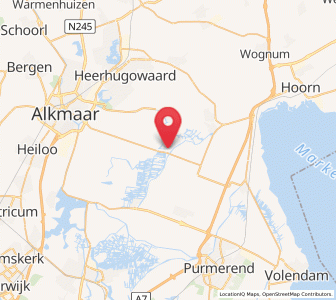 Map of Schermerhorn, North Holland