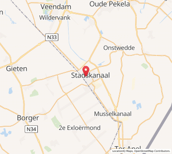 Map of Stadskanaal, Groningen