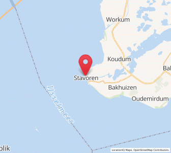 Map of Stavoren, Friesland