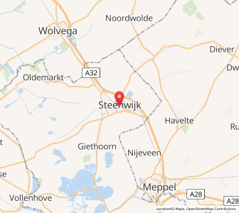 Map of Steenwijk, Overijssel