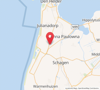 Map of 't Zand, North Holland